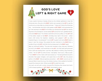 Gods Love Left Right Game Christmas Sunday School Bible Study Games