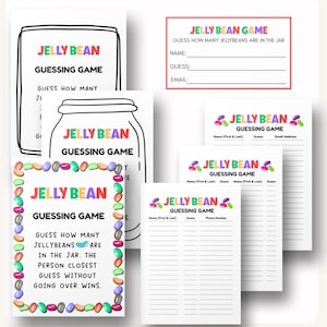 Jelly Bean Guessing Game: Easter Party Printable (Instant Download)