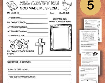 All About Me Christian Printable Activity For Kids - Crafts Sunday School