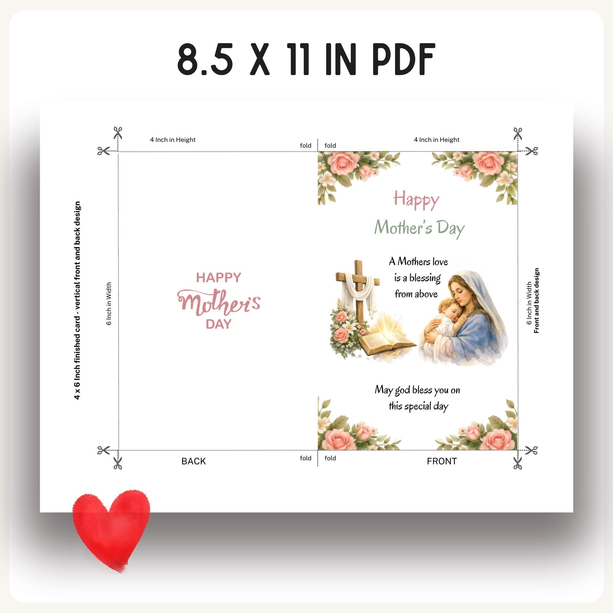 Christian Mothers Day Card Printable - Thoughtful Gifts for Mom ...