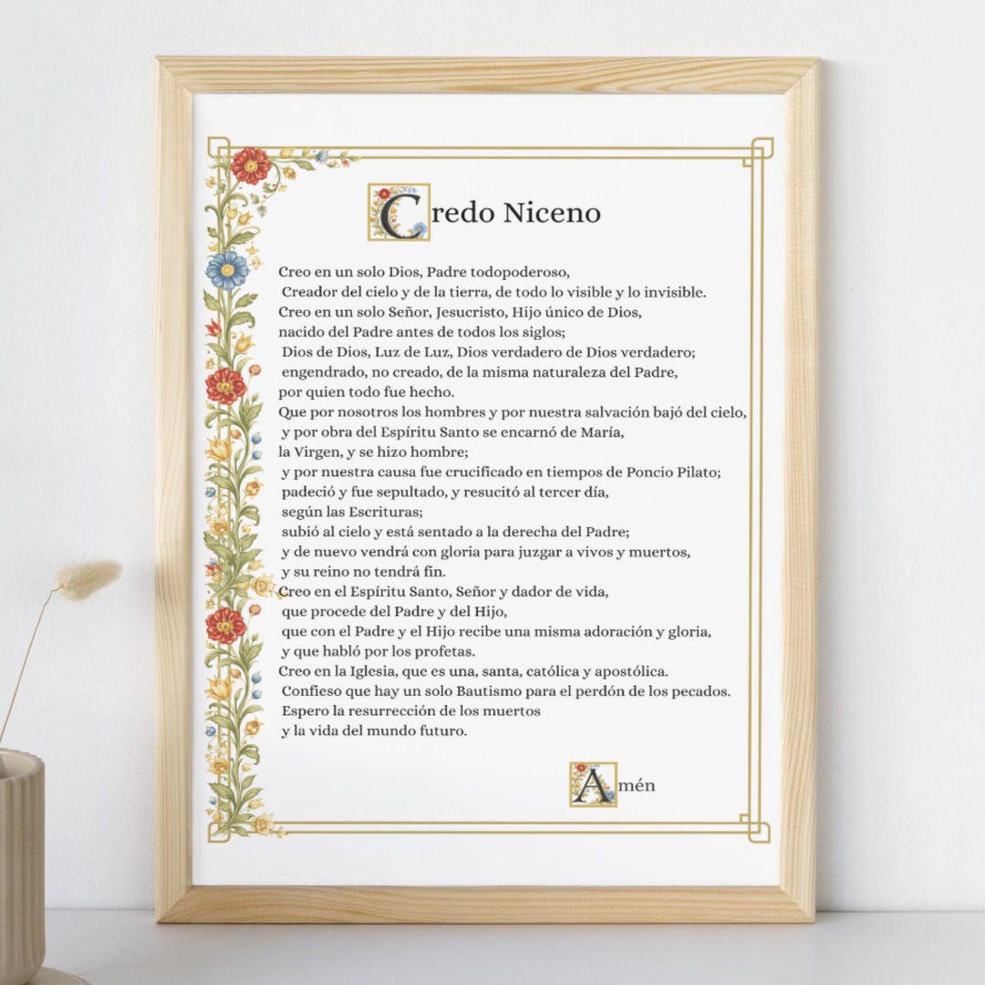 Nicene Creed Print, Christian Wall Art, Catholic Art Decor,impresión ...