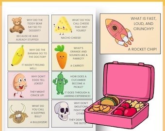 Lunchbox Jokes for Kids - Joke of the Day Cards Funny Lunch Notes - Kids Riddles