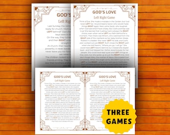 Women in the Bible Left Right Game, Fun Printable Activity for Church, Women Ministry Games