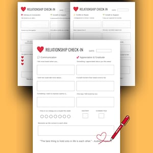 Couples Relationship Check-In Worksheet: Weekly Reflection (PDF Printable)