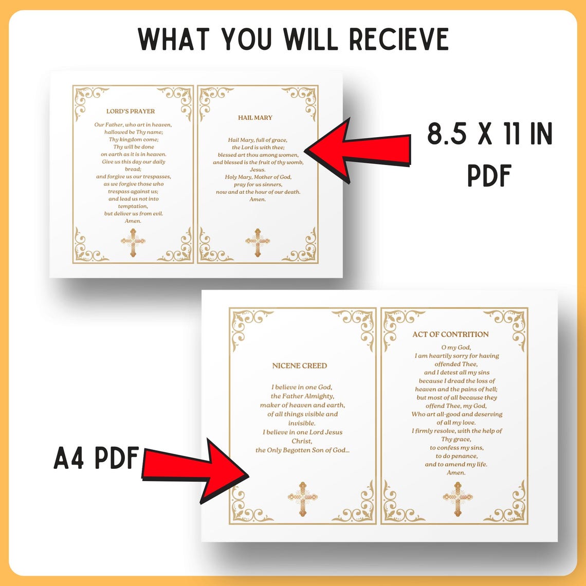 Catholic Prayer Cards Bundle Instant Download for Kids and Adults ...