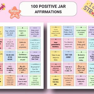 Printable Positive Message Motivational Cards