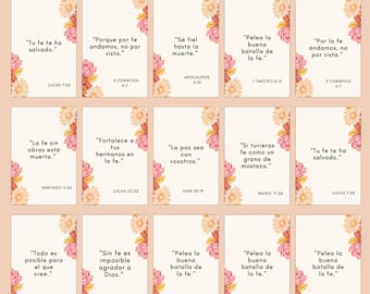 Spanish Bible Verse Cards - Versículos Bíblicos en Español - Christian Printable