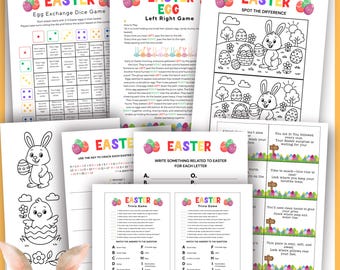Easter Games Bundle, Creative Scavenger Hunt And Trivia Games, Family And Kids Party Ideas For Easter