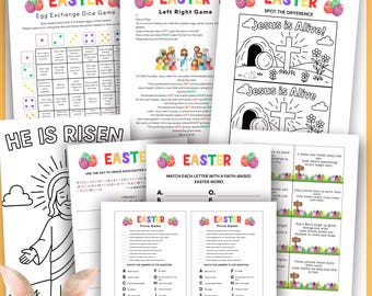 Christian Easter Games Bundle, Kids Activities (Digital Download)