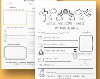All About Me Christian Printable Activity For Kids And Adults