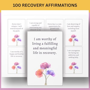 Cartes d'affirmation pour la guérison, l'état d'esprit positif, l'amour-propre, le bien-être mental et la croissance personnelle