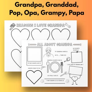 Alles over papa Afdrukbare, creatieve Vaderdagkaart, invulbaar cadeau voor opa, direct downloaden