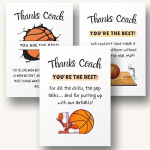 Porte-cartes cadeau de remerciement pour entraîneur de basket-ball, cadeau d'appréciation d'entraîneur incroyable, cadeau d'entraîneur imprimable