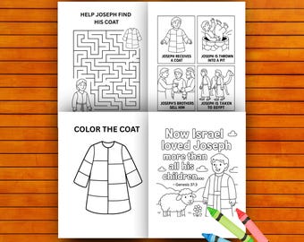 Joseph's Coat Bible Activity Pack: Sunday School Coloring Pages (PDF & PNG Download)