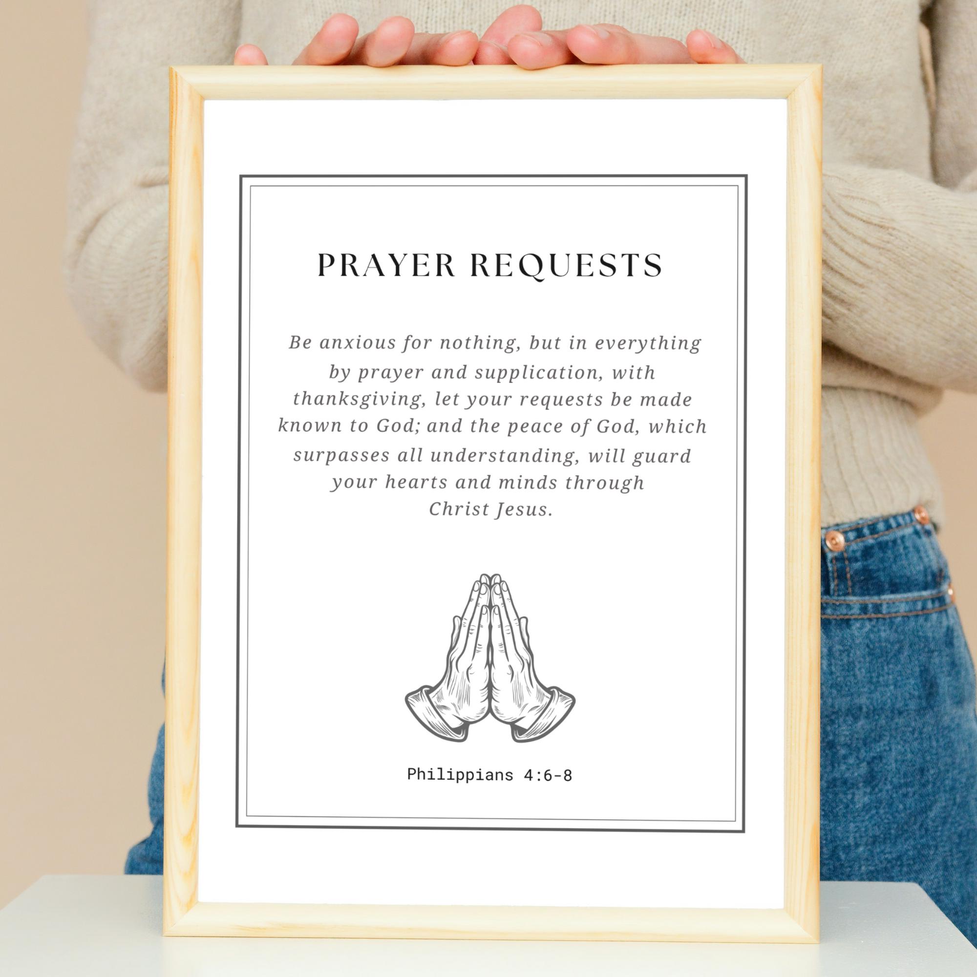 Prayer Tools.pdf Prayer Request Cards Printable - Christian Bible Study Tool - Church ...