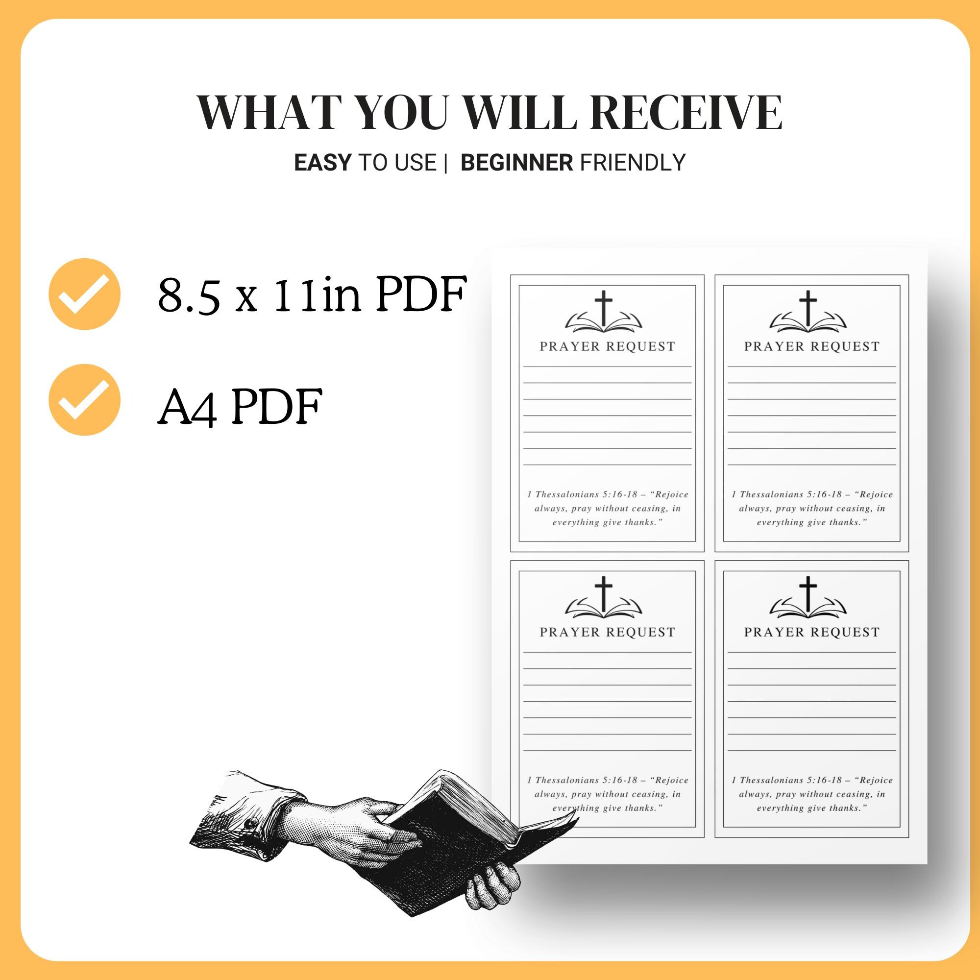 Prayer Tools.pdf Prayer Request Cards Printable - Christian Bible Study Tool - Church ...
