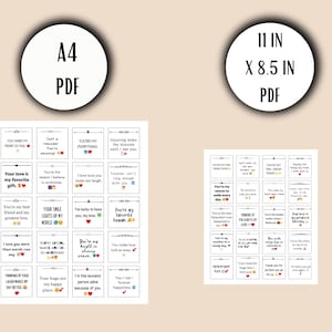 Romantic Paper Notes 100 Printable Love Notes: Romantic Husband Lunchbox Cards - Etsy