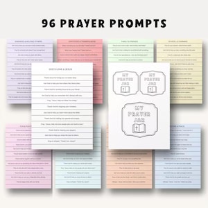 Kids Prayer Prompt Jar - Printable Prayer Cards - Christian Family Activity