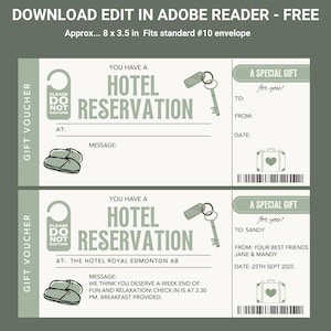 Personalised Surprise Hotel Stay Gift Voucher | Weekend Getaway Ticket | Perfect Gift Idea for Birthdays, Anniversaries & Christmas