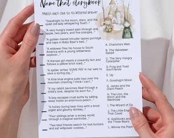 Name That Storybook Baby Shower Game: Literary Quiz (Digital Download)