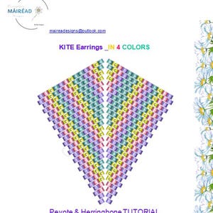 Un tutorial completo paso a paso en 4 colores vivos sobre cómo crear estos coloridos pendientes de cometa.