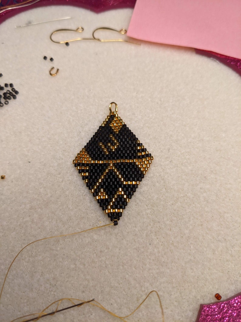 Excellence Brick Stitch Earring Pattern PDF - Etsy