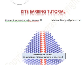 KYTE earring tutorial in peyote & herringbone stitches