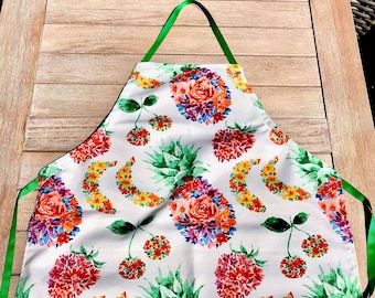 Kitchen Apron + Spoons Gift Sets/Boxes--Fruit, Strawberry, Pineapple, Cherry, Banana, Spring, Summer, Valentine's Day, Birthday Present/Gift