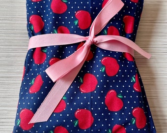 Medium Size Pain-Relieving Hot Cool Pack Athlete Provides Comfort Red Apples Navy White Polka Dot Great Gift/Present Mom Friend Sister