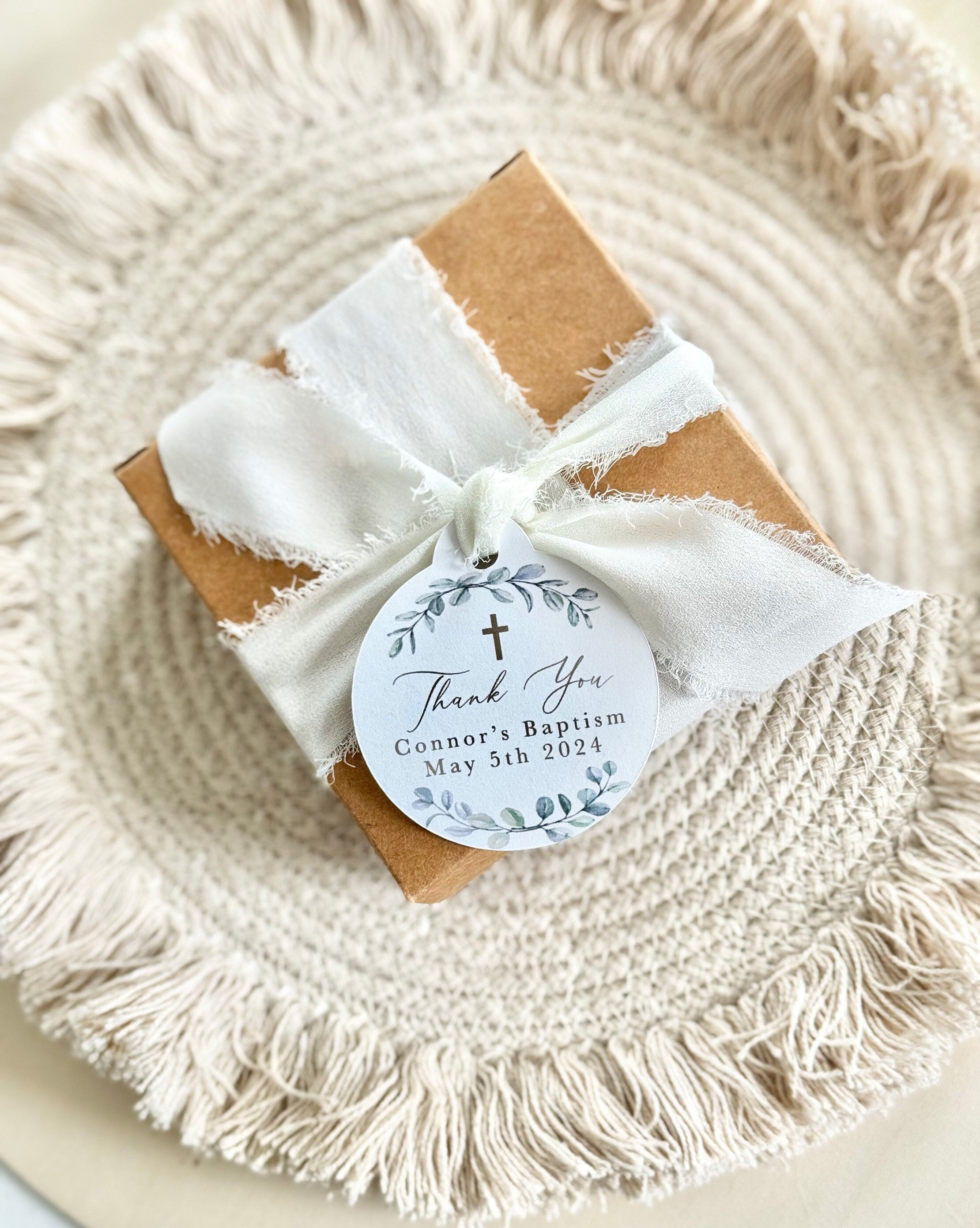 Personalized Baptism Favor Tags: Communion, Christening