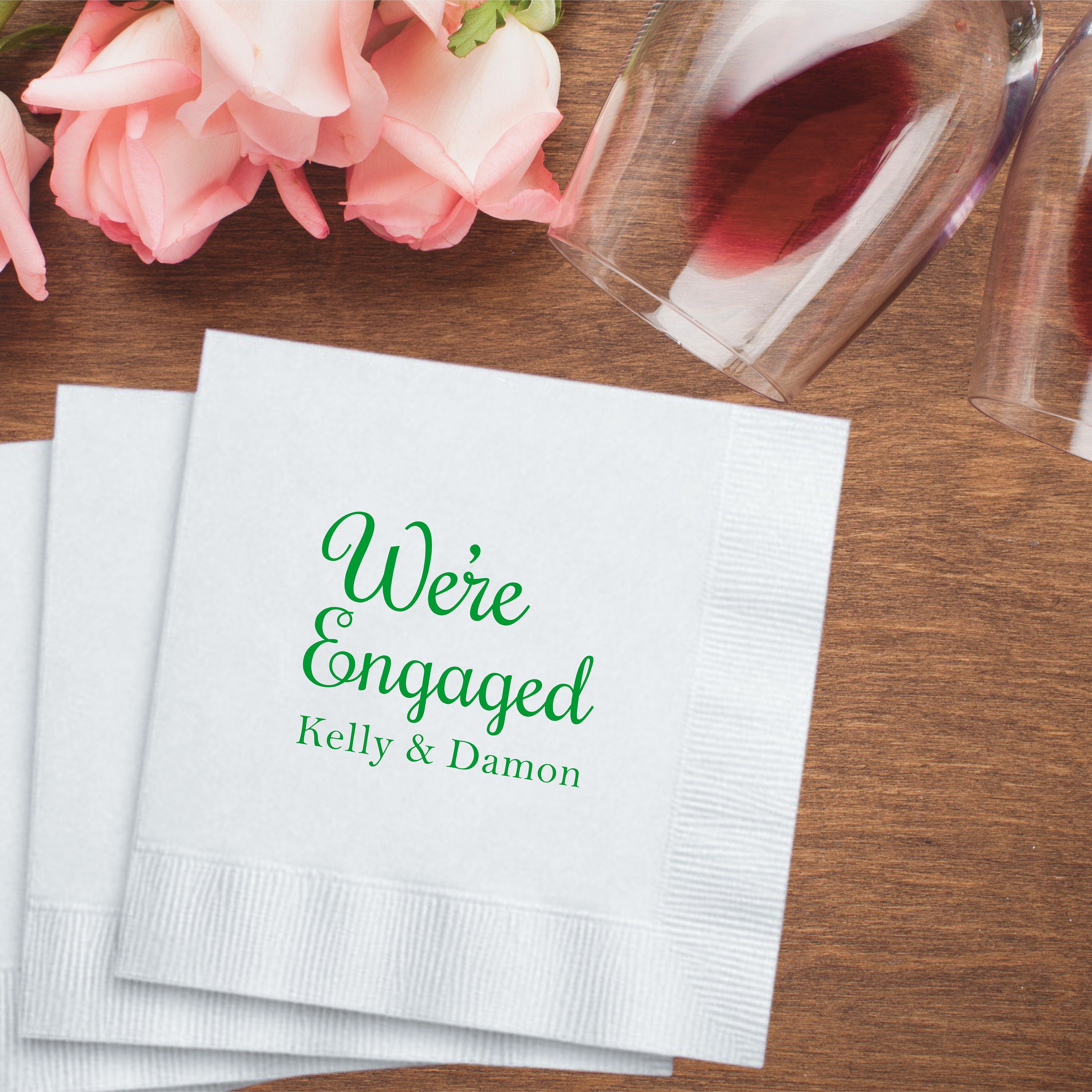 Personalized Napkins, Custom Napkins, Cocktail Wedding Napkin Bar ...