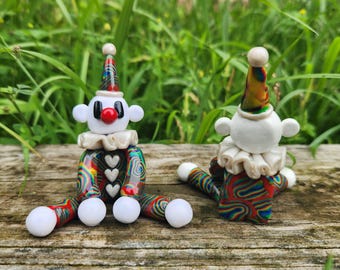 LGBTQ+ PRIDE Clowns Polymer Clay Figure Desk Buddy