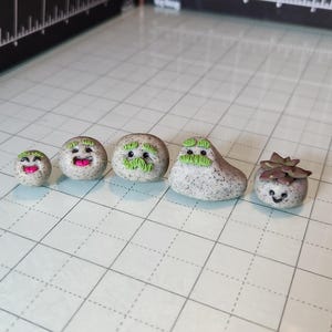 Rock Friends Polymer Clay Figure Desk Buddy