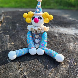 Happy Clown Polymer Clay Figure Desk Buddy