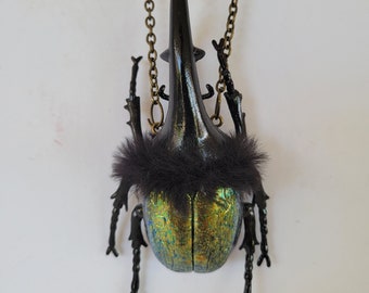 Beetle Bling Pendant Necklace Ornament