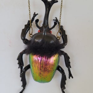 Beetle Bling Pendant Necklace Ornament