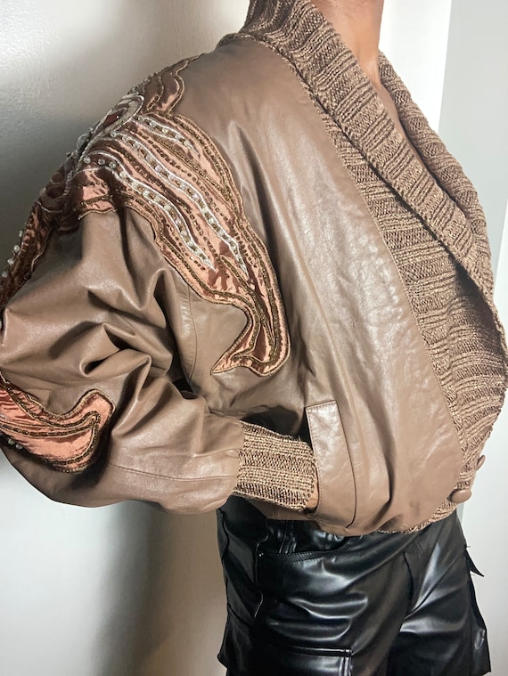 Vintage Nannell III leather & embellished jacket - image 1