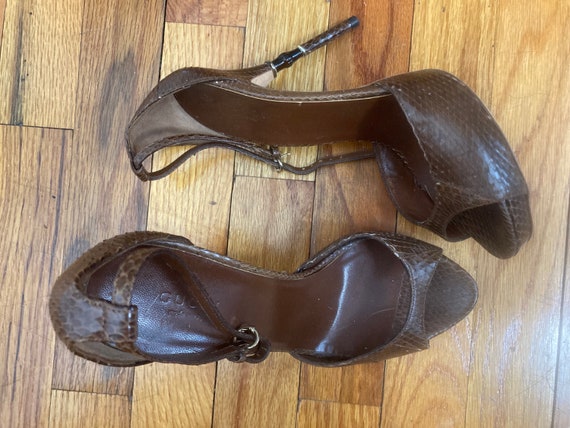 Authentic Gucci Python Bamboo Sandals - image 4