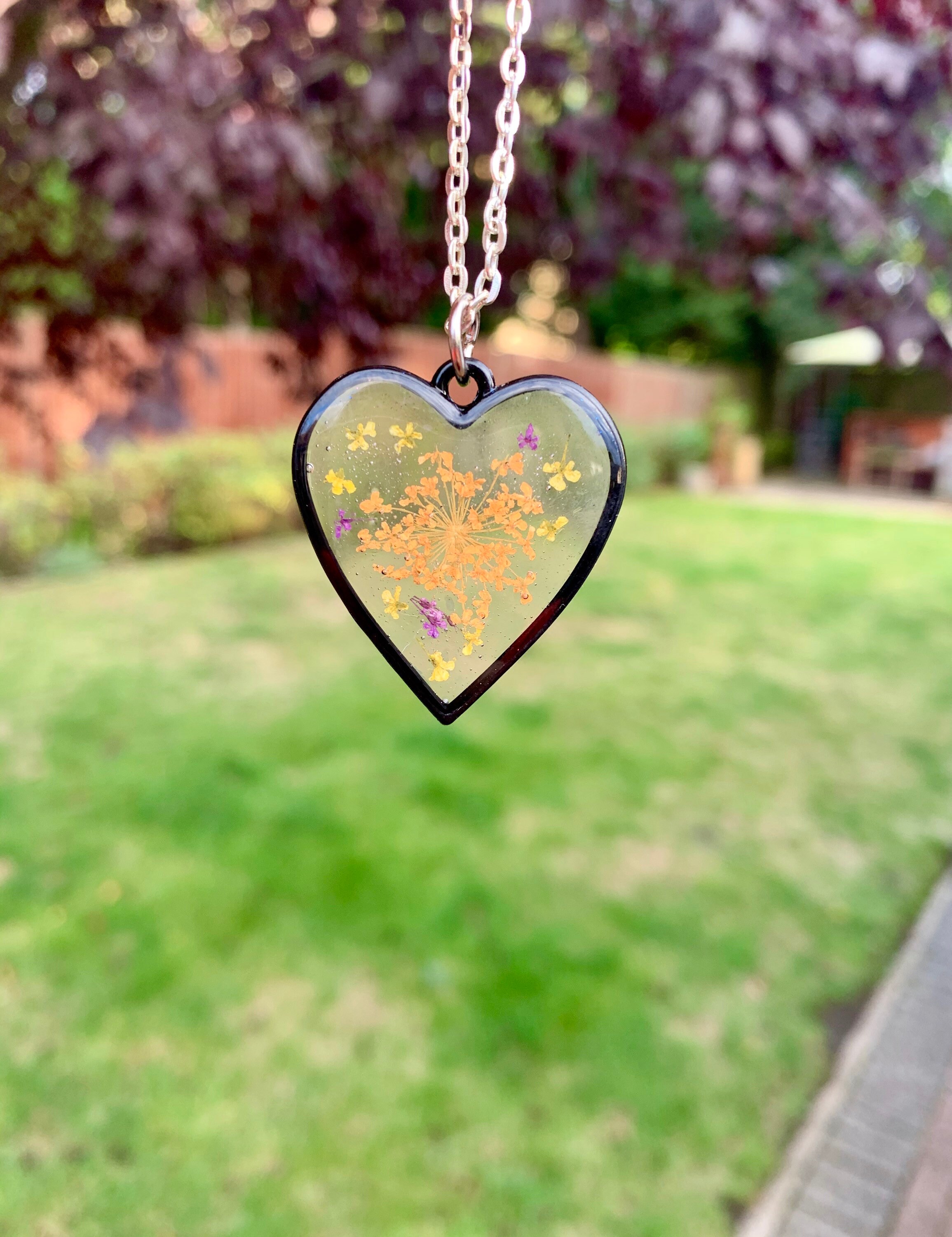 Handmade Resin necklace Etsy