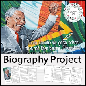 Biography Research Project - PBL // Printable Teaching Resource // No Prep Classroom // Project Based Learning