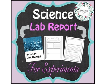 Science Lab Report // Printable Teaching Resource // No Prep Classroom //