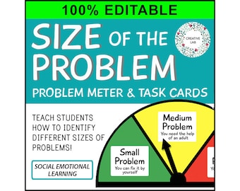 Size of the Problem - Task Cards & Problem Meter - 100% Editable // Printable Teaching Resource // No Prep Classroom //