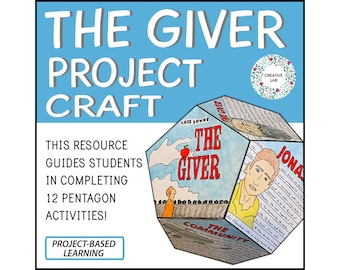 The Giver - Novel Study Project Craft - PBL // Printable Teaching Resource // No Prep Classroom //