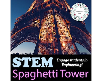 Engineering Design Challenge - Spaghetti Tower - 100% Editable // Printable Teaching Resource // No Prep Classroom //