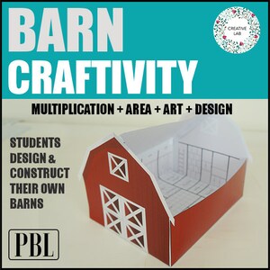 Build a Barn / Farm Craft - Math & Design // Printable Teaching Resource // No Prep Classroom //