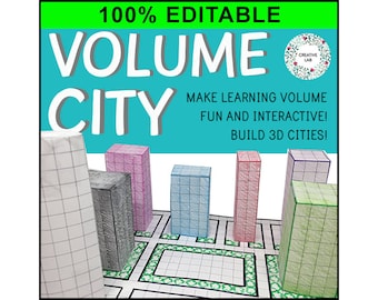 Volume City - Geometrocity Project - 100% Editable // Printable Teaching Resource // No Prep Classroom //