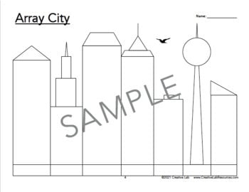 Array City - Multiplication Math Printable Worksheets // Printable ...