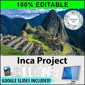 Altes Inka-Rechercheprojekt - 100% bearbeitbar // Druckbare Unterrichtsstunde Schulressource // Keine Vorbereitung im Klassenzimmer // Sozialkunde, Geschichte
