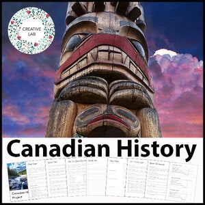 Canadian History Research Project - PBL // Printable Teaching Resource // No Prep Classroom // Project Based Learning