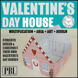 Valentine's Day House Craft // Printable Teaching Resource // No Prep Classroom //